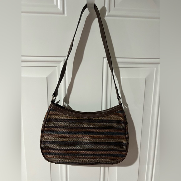 Liz Claiborne Vintage Ladies Brown Handbag 10" W x 7" H x 3" D Lots of Pockets - Picture 2 of 16